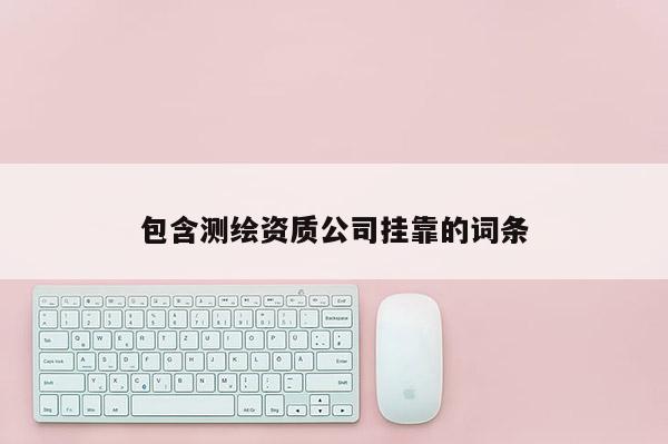 包含測繪資質(zhì)公司掛靠的詞條