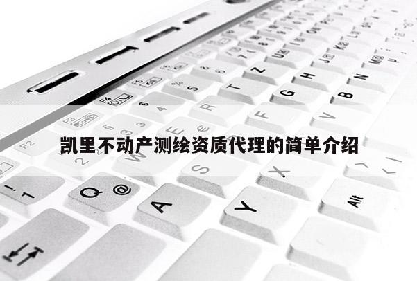 凱里不動產測繪資質代理的簡單介紹