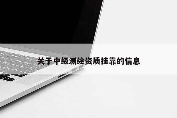 關于中級測繪資質掛靠的信息